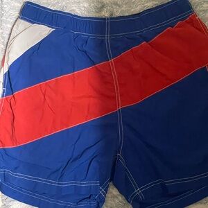 Nautica Blue and Red Board Shorts